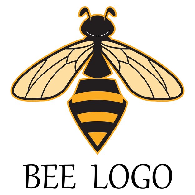 Vecteur icône de conception d'illustrations de logo d'abeille