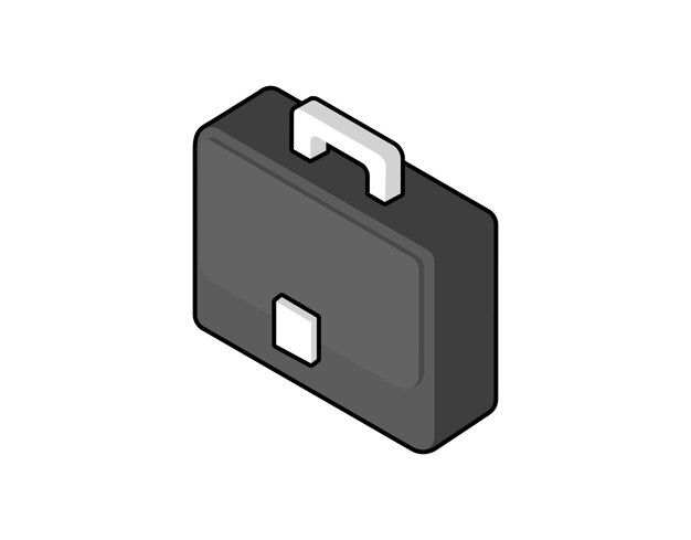 Icône de conception isométrique de valise Vector illustration web 3d concept coloré