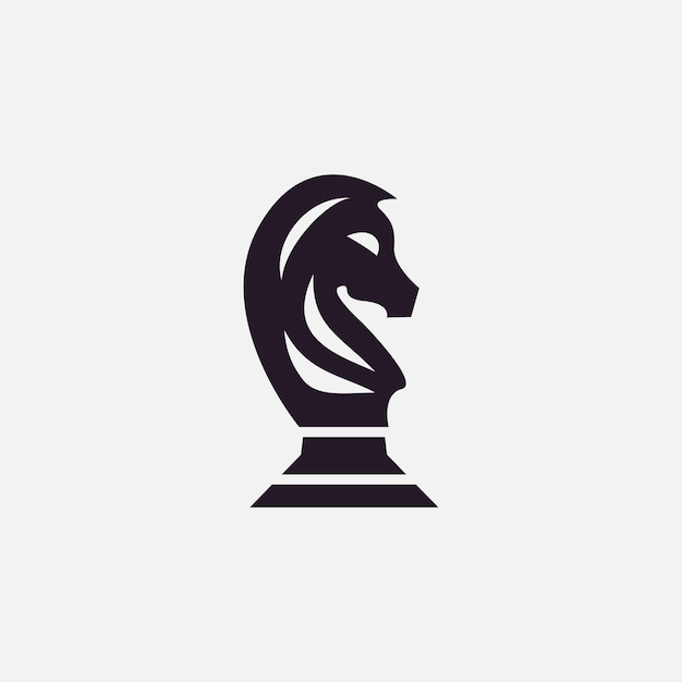 Icône de conception de logo d'échecs de cheval