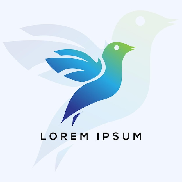 Vecteur icône de conception de logo oiseau coloré créatif.