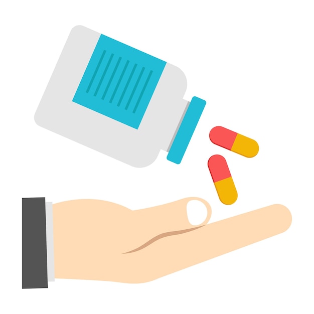 Une icône de conception unique de la bouteille de médicaments