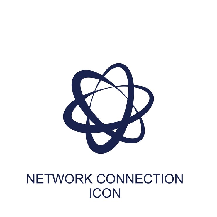 icône de connexion réseau arrière-plan blanc