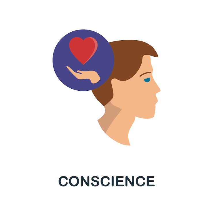 Vecteur icône conscience élément simple de la collection de personnalités icône creative conscience pour les modèles de conception web, infographies et plus
