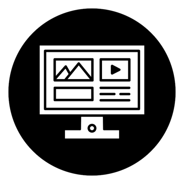 Icône de contenu en ligne