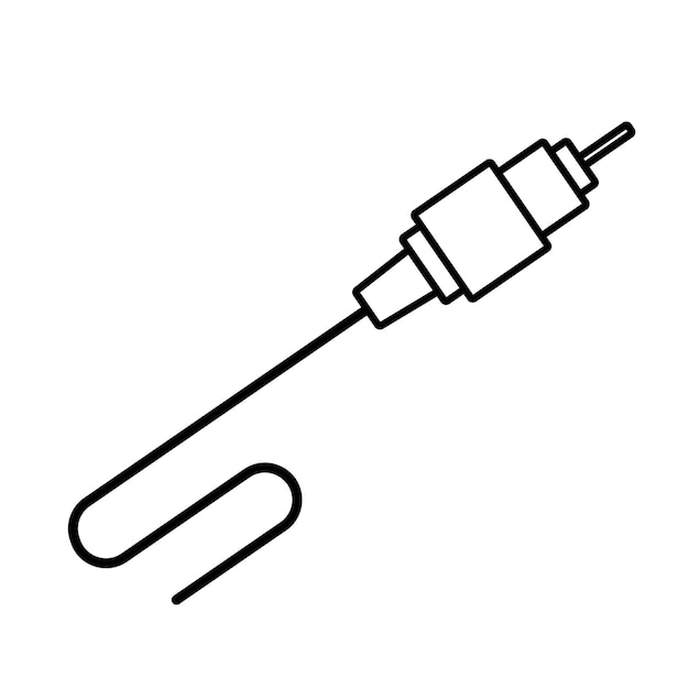Icône de contour de câble jack signe de style linéaire pour le concept mobile et la conception web Icône de vecteur de ligne simple de câble audio Illustration de logo de symbole Graphiques vectoriels parfaits de pixel