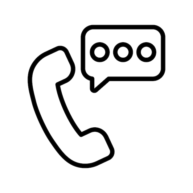 Icône de conversation téléphonique