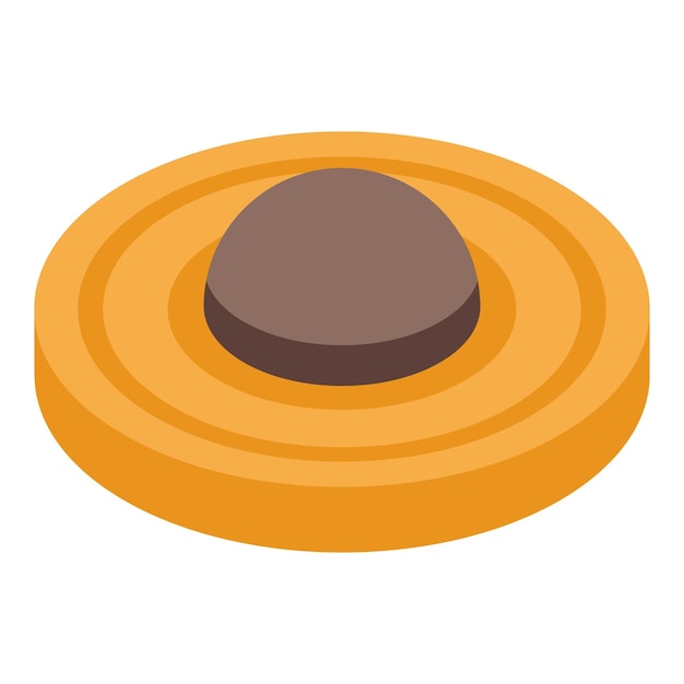 Icône de cookie alimentaire Isométrique de l'icône vectorielle de cookie alimentaire pour la conception de sites Web isolée sur fond blanc