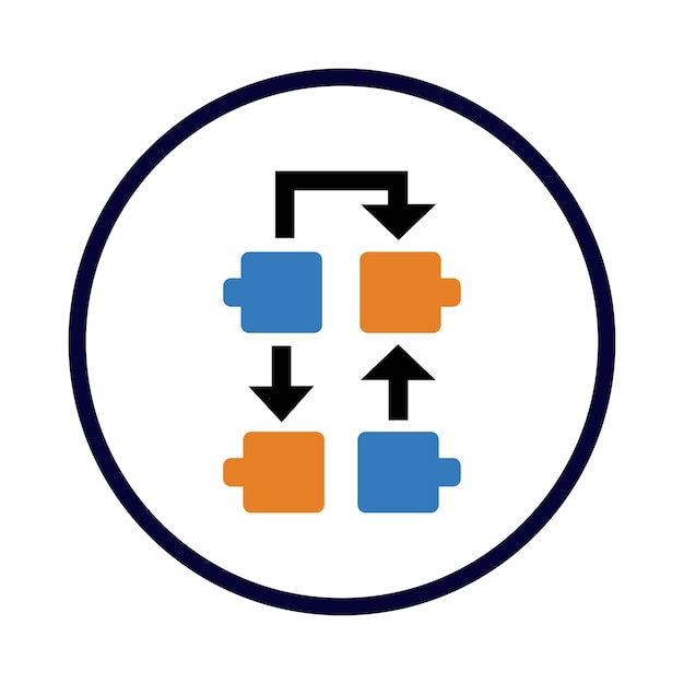 Icône de la couche de liaison du diagramme de liaison de données