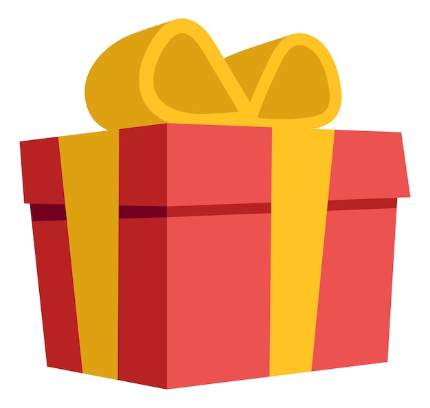 Icône de couleur de la boîte à cadeaux Cadeau de fête d'anniversaire isolé sur fond blanc
