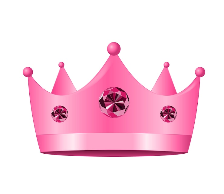 Vecteur icône de la couronne de princesse. illustration.