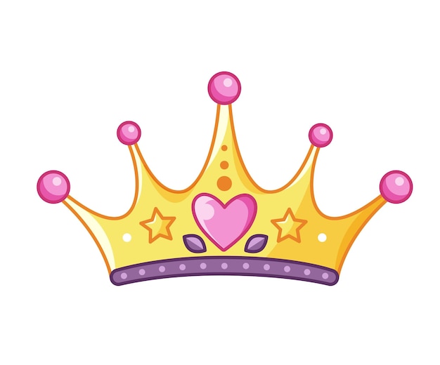 Vecteur icône de couronne de princesse