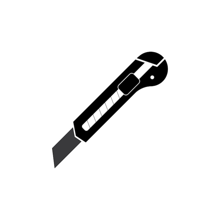 Vecteur icône de couteau de coupeur