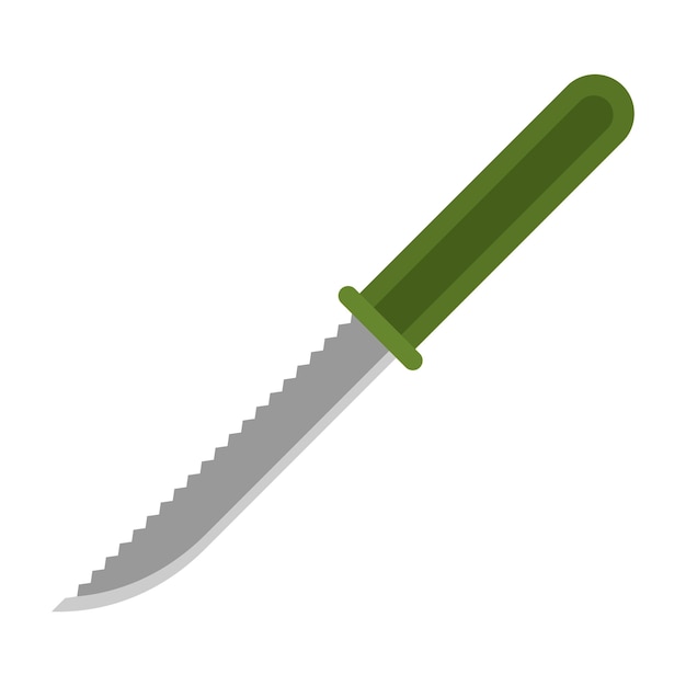 Vecteur icône de couteau dans un style plat isolé sur fond blanc