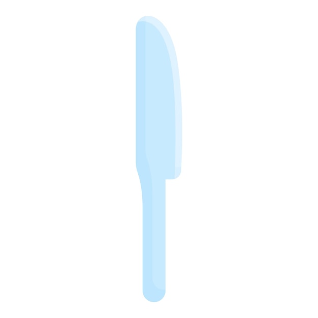 Icône de couteau en plastique Dessin animé de l'icône de vecteur de couteau en plastique pour la conception de sites Web isolée sur fond blanc