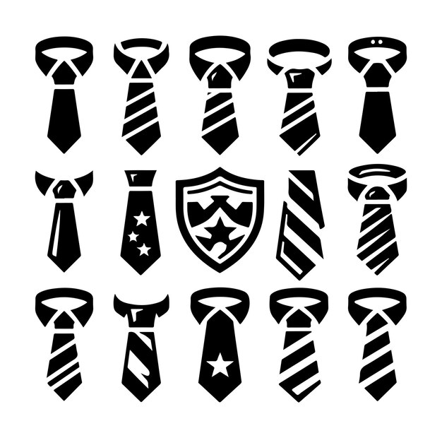 L'icône De La Cravate Est L'illustration Vectorielle De La Silhouette Du Logo.