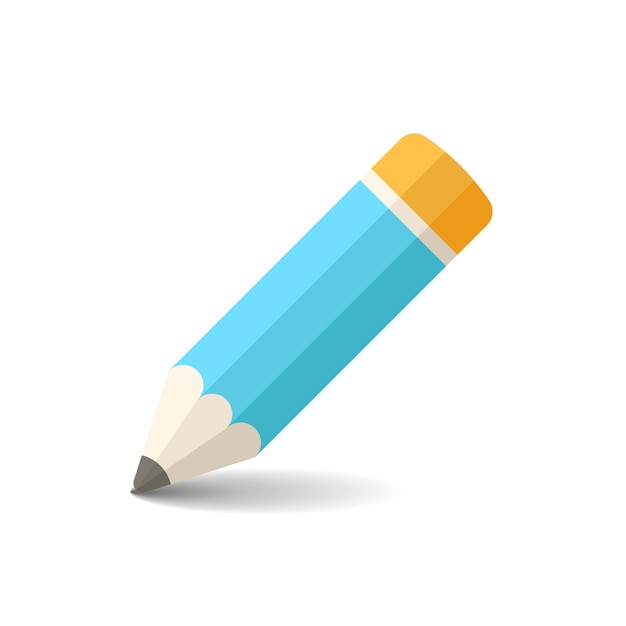 Icône de crayon dans un style plat Illustration vectorielle de matériel d'éducation sur fond isolé Concept d'entreprise de signe d'outil de dessin