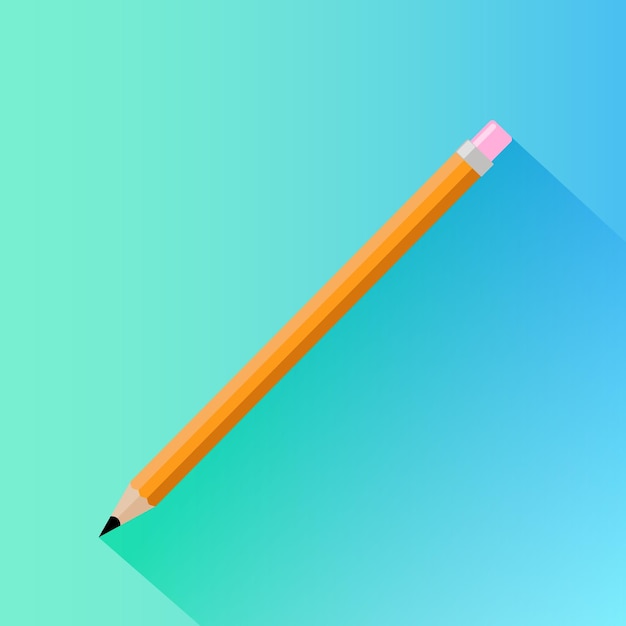 L'icône De Crayon Icône Plate Pour La Conception De Sites Web Illustration Vectorielle