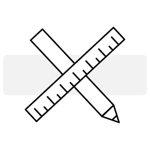 Vecteur icône crayon et règle. objets à dessiner. illustration vectorielle. spe 10.