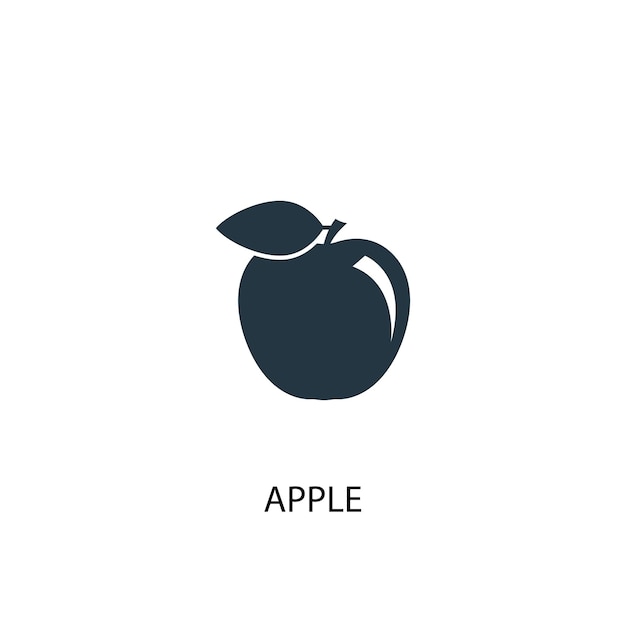 icône de création de pomme. Illustration d'élément simple. conception de symbole de concept de pomme de collection d'automne. Peut être utilisé pour le web et le mobile.