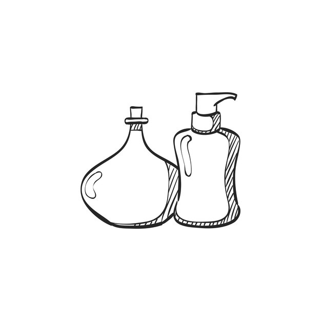 Vecteur icône de croquis dessinés à la main aromathérapie