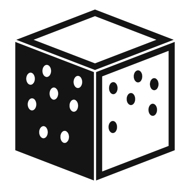 Icône de cube de sucre Illustration simple de l'icône de vecteur de cube de sucre pour la conception de sites Web isolée sur fond blanc