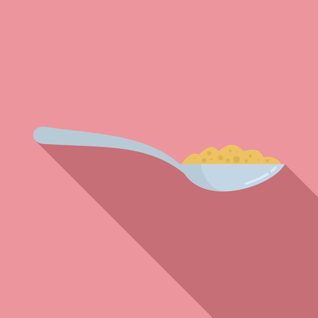 Vecteur icône de cuillère de flocons de céréales illustration plate de l'icône vectorielle de cuillère de flocons de céréales pour la conception de sites web