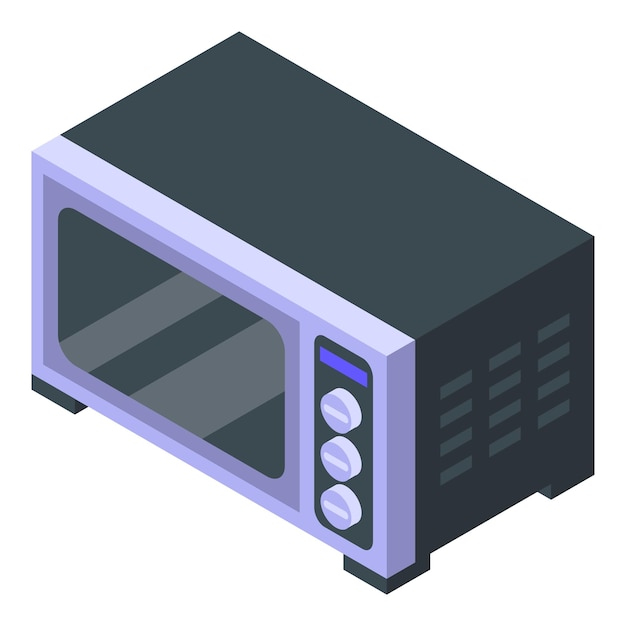 Vecteur icône de cuisine de four à convection isométrique de l'icône vectorielle de cuisine de four à convection pour la conception de sites web isolée sur fond blanc