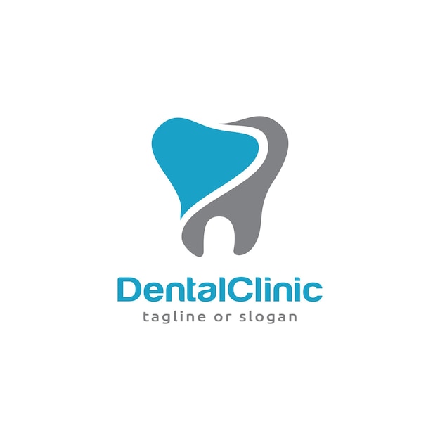 Vecteur icône de dent pour l'orthodontie ou le logo de la clinique dentaire