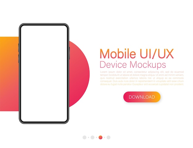 Icône avec design mobile ui et ux sur fond rouge pour la conception web