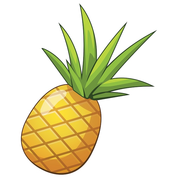 Icône de dessin animé ananas