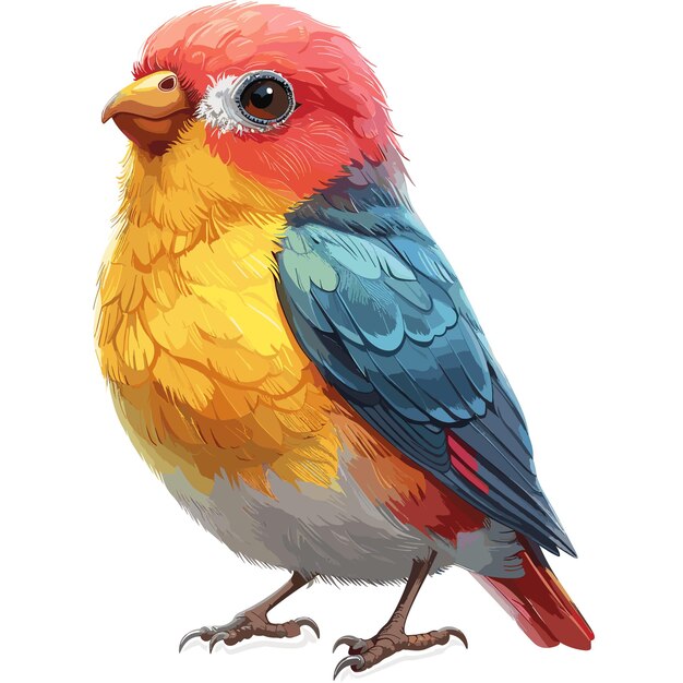 Vecteur icône de dessin animé lovebird isolée sur un fond transparent illustrations