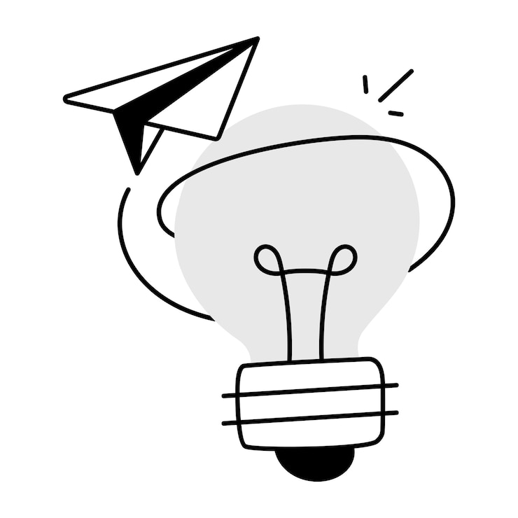 Vecteur icône dessinée à la main idée créative