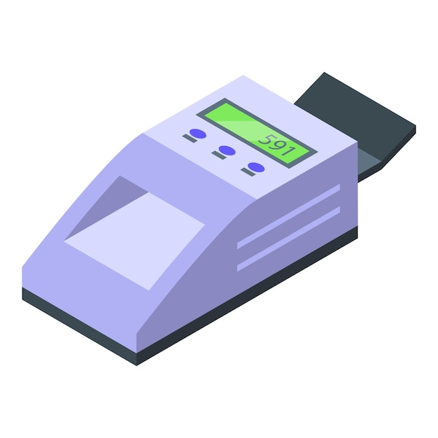Vecteur icône de détecteur de devises vecteur isométrique machine à argent signe de finance
