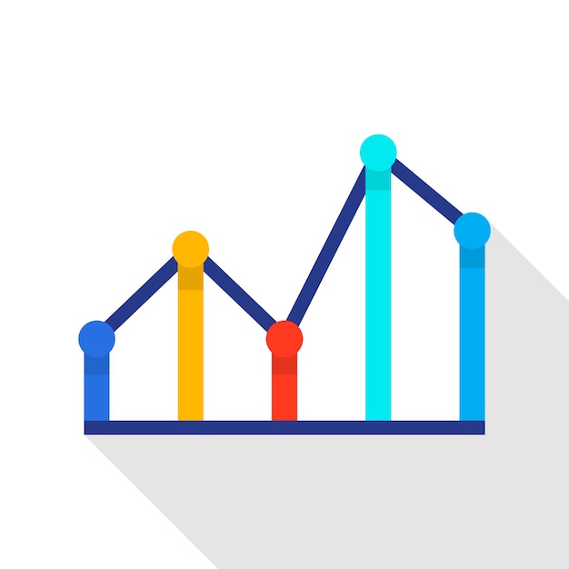 Icône de diagramme financier Illustration plate de l'icône de vecteur de diagramme financier pour le web