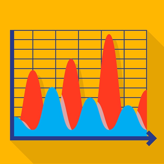 Vecteur icône de diagramme illustration plate de l'icône de vecteur de diagramme pour le web