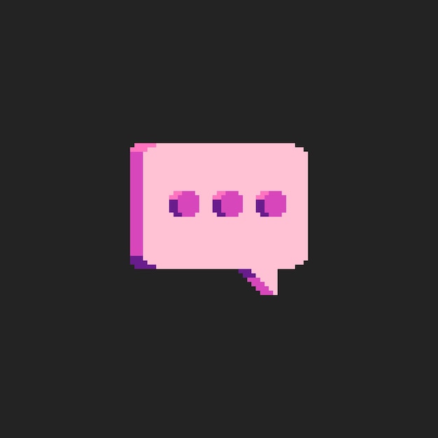 icône de dialogue de l'art des pixels