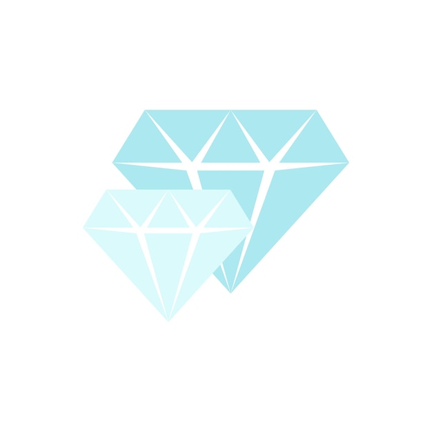 Vecteur icône de diamants bleus. illustration vectorielle isolée.
