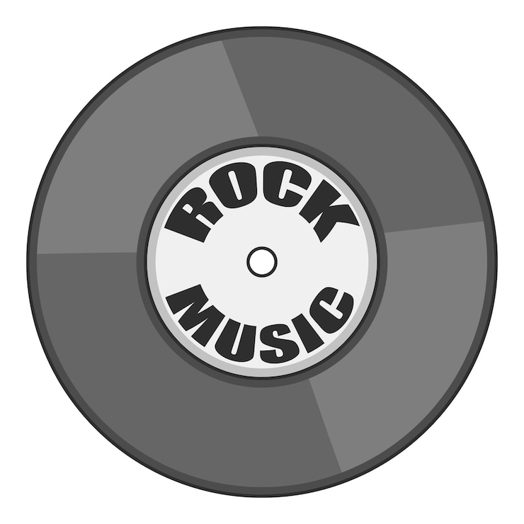 Vecteur icône de disque vinyle de musique rock illustration de dessin animé de l'icône de vecteur de disque vinyle de musique rock pour le web