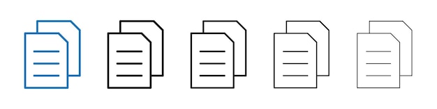Icône de document Logo vectoriel de contour pour l'interface utilisateur Web