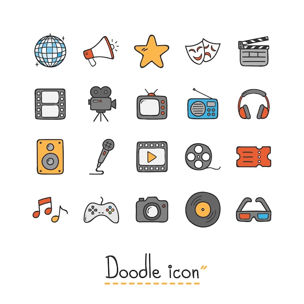 Icône de Doodle dessiné à la main.