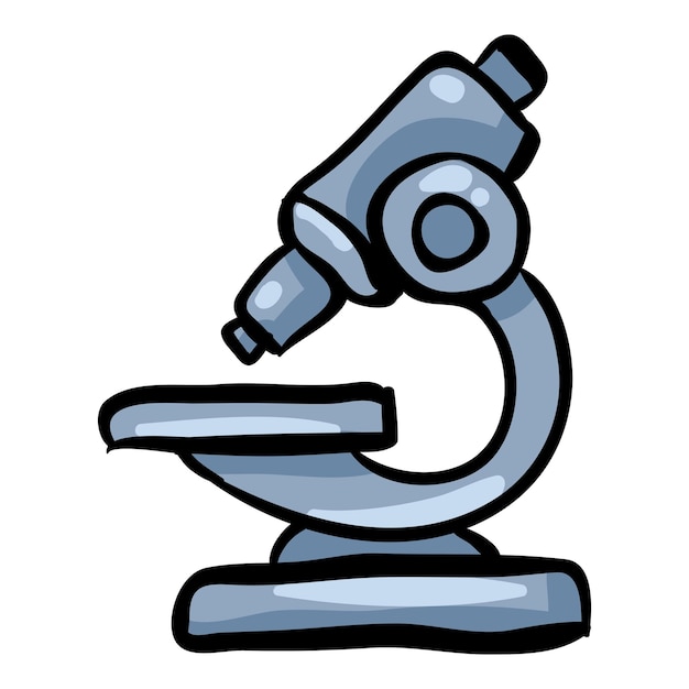 Icône de Doodle dessinée à la main au microscope