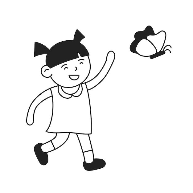 Icône de doodle enfant et famille dessinés à la main pour tout-petits