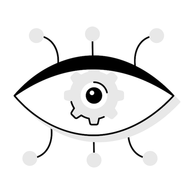 Une Icône Doodle De Vision Ai