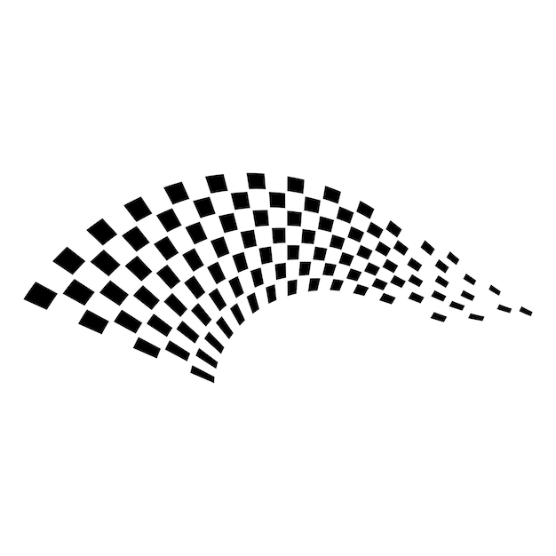 Icône de drapeau de course conception simple illustration vecteur