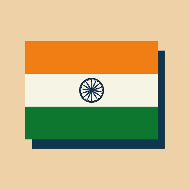 Vecteur icône de drapeau de l'inde