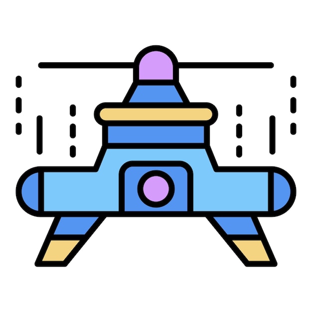 Vecteur une icône de drone à hélice décrire une icône de vecteur de drone à hélice couleur plate isolée
