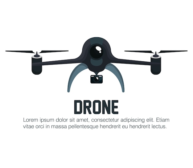 Icône Drone Avec La Photographie De La Caméra