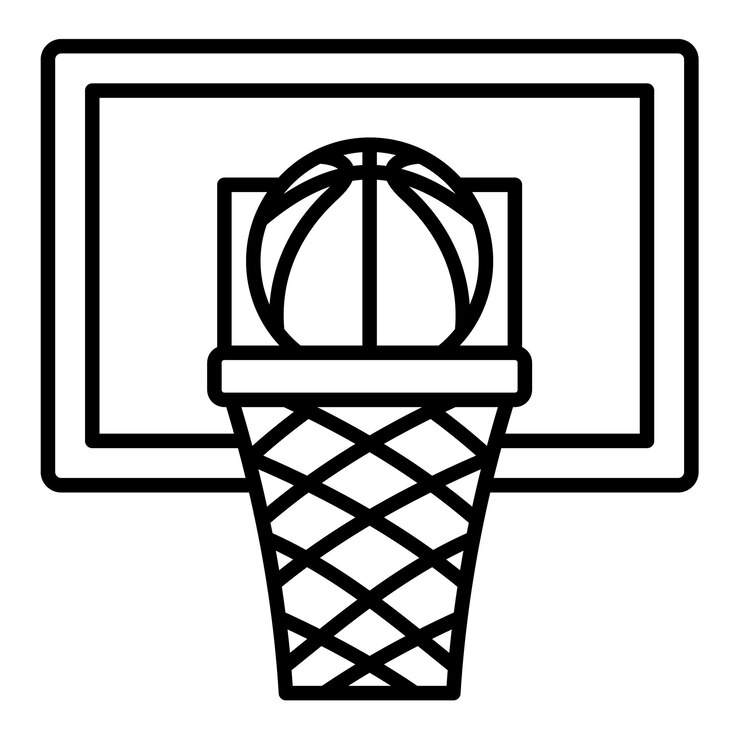 Vecteur icône du basket