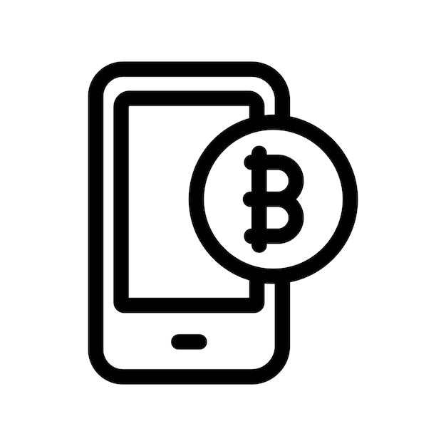 L'icône du bitcoin mobile