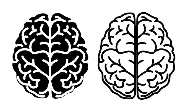 Icône du cerveau humain conception du logo du cerveau